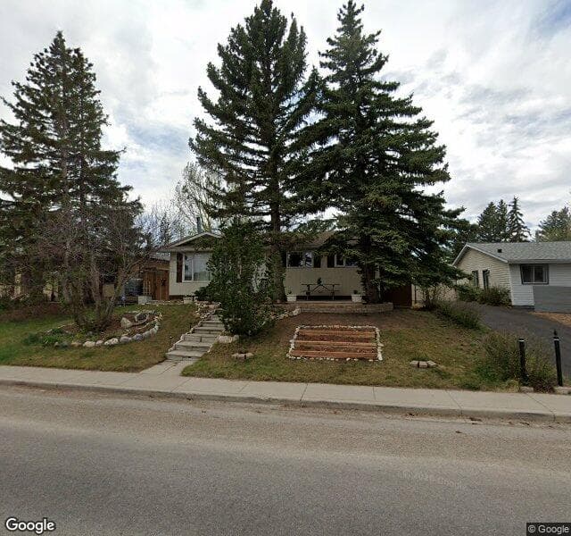 Street view of 7719 Hunterview Drive NW, Calgary