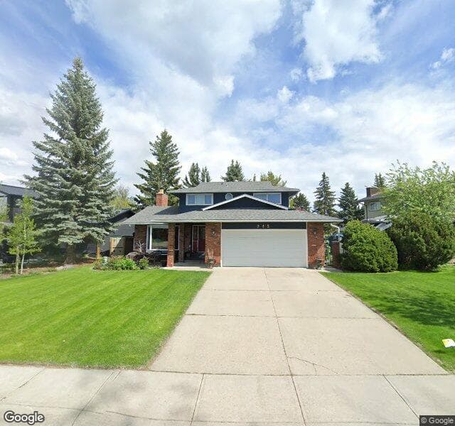 Street view of 243 Parkvalley Drive SE, Calgary