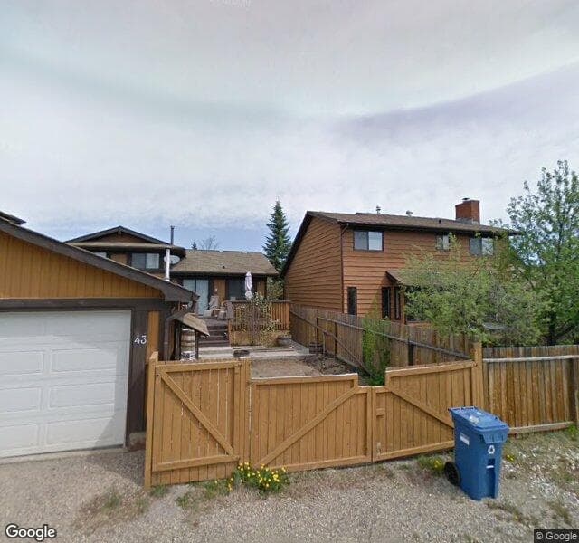 Street view of 43 Woodford Drive SW, Calgary