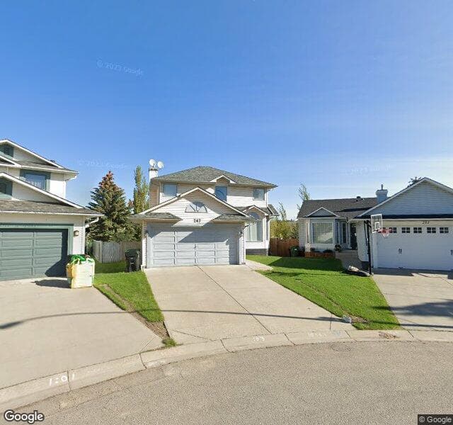 Street view of 247 Hidden Valley Place NW, Calgary