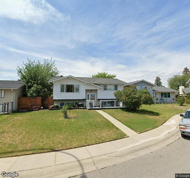 Street view of 32 Penswood Place SE, Calgary