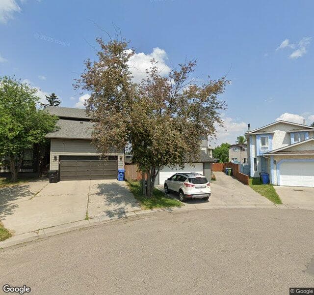 Street view of 32 Castleglen Court NE, Calgary
