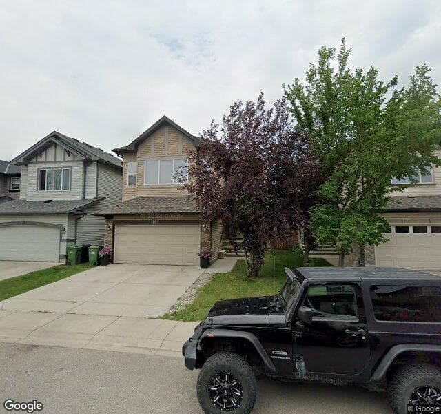 Street view of 166 Cranwell Square SE, Calgary