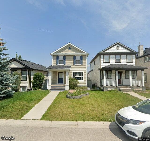 Street view of 105 Copperstone Terrace SE, Calgary