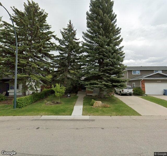 Street view of 343 Deercroft Place SE, Calgary