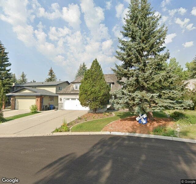Street view of 36 Woodgate Close SW, Calgary