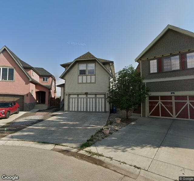 Street view of 327 Mahogany Court SE, Calgary