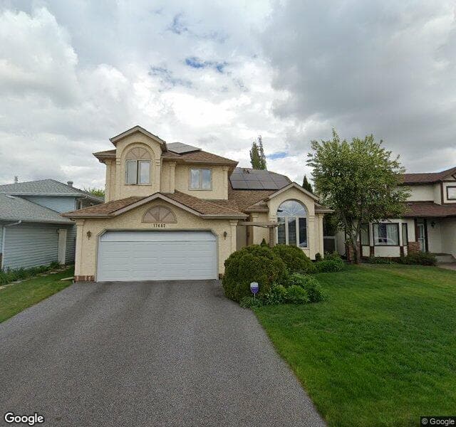 Street view of 17447 100 Street NW, Edmonton