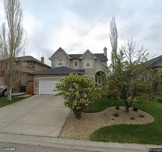 Street view of 40 Evercreek Bluffs Crescent SW, Calgary