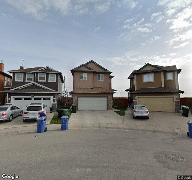 Street view of 104 Saddlecrest Gardens NE, Calgary