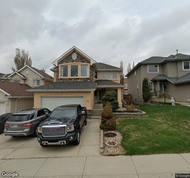 Street view of 18 Edgeridge Bay NW, Calgary
