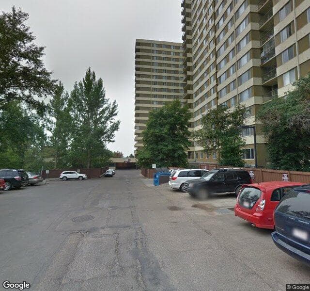 Street view of 310-9909 104 Street NW, Edmonton