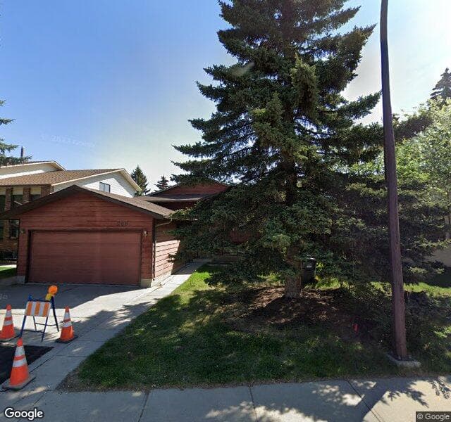 Street view of 208 Sandarac Place NW, Calgary