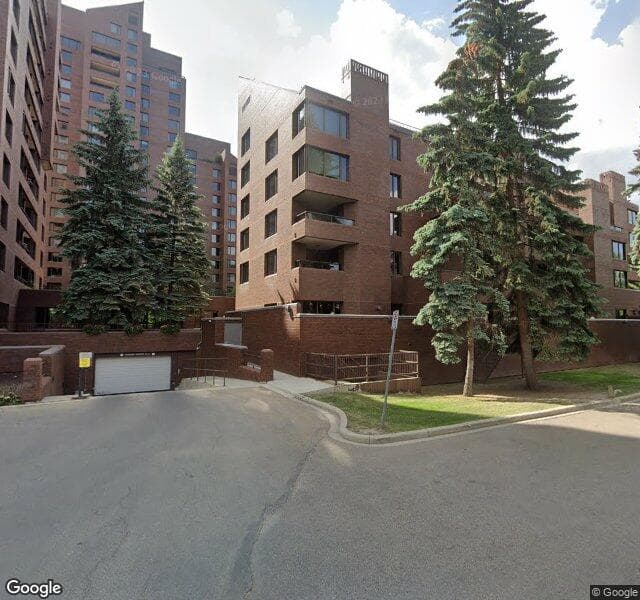 Street view of 2300A-500 Eau Claire Avenue SW, Calgary