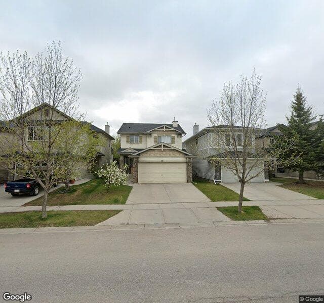 Street view of 87 Everstone Drive SW, Calgary