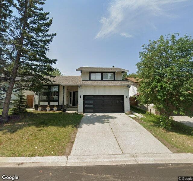 Street view of 452 Woodside Road SW, Calgary