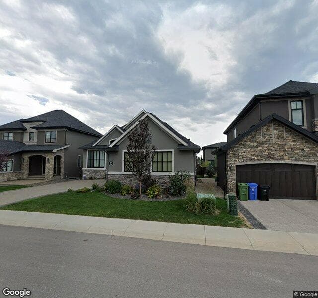 Street view of 76 Aspen Summit Circle SW, Calgary