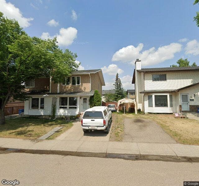 Street view of 46 Castleglen Road NE, Calgary