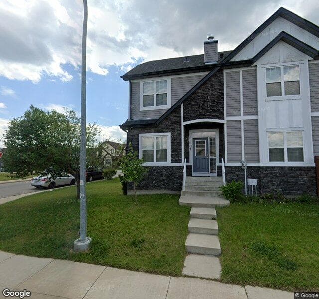 Street view of 201 Silverado Plains Close SW, Calgary