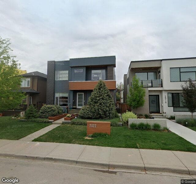 Street view of 2322 1 Avenue NW, Calgary