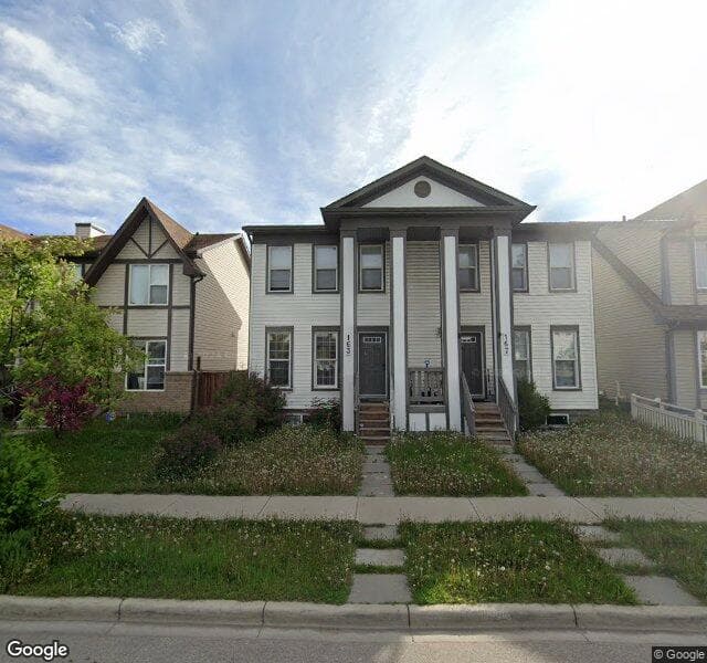 Street view of 163 Elgin Meadows Gardens SE, Calgary