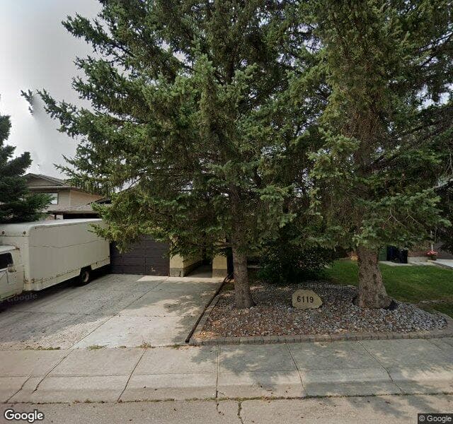 Street view of 6119 84 Street NW, Calgary