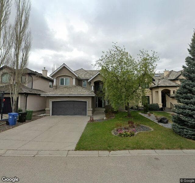 Street view of 76 Evergreen Crescent SW, Calgary
