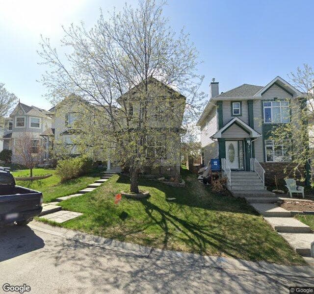 Street view of 217 Hidden Hills Place NW, Calgary