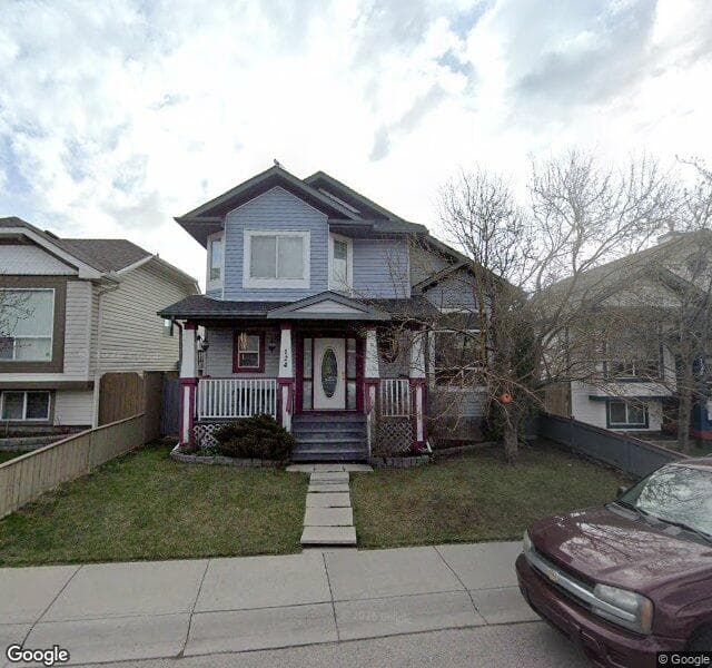 Street view of 124 Erin Meadow Way SE, Calgary
