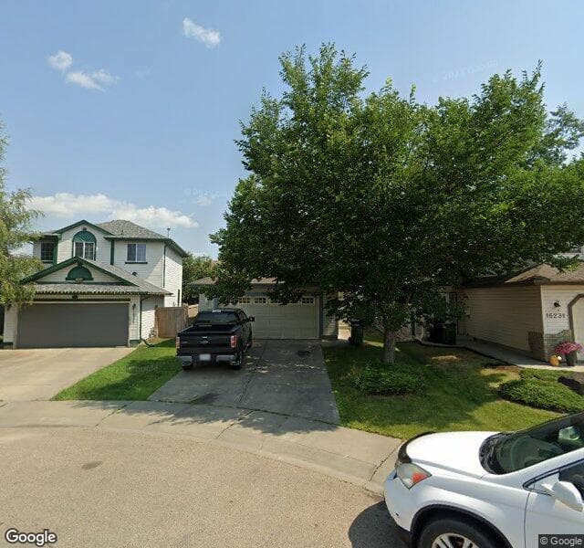 Street view of 16235 90 Street NW, Edmonton