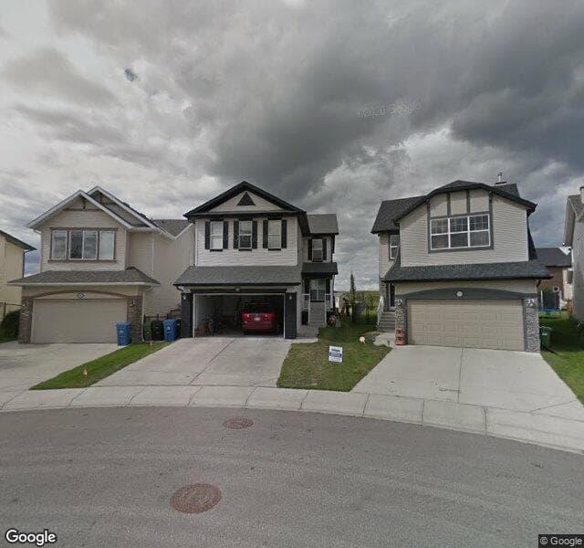 Street view of 172 Cougarstone Common SW, Calgary