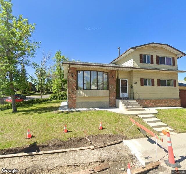 Street view of 100 Berkley Close NW, Calgary