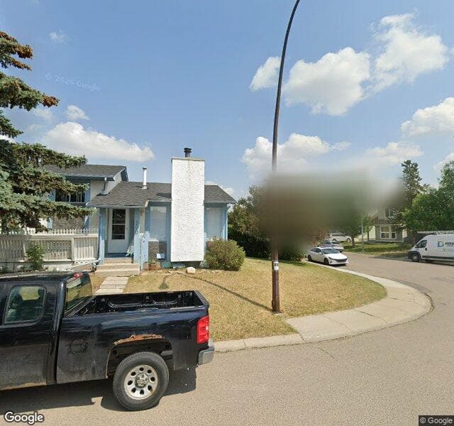 Street view of 100 Castlegrove Road NE, Calgary