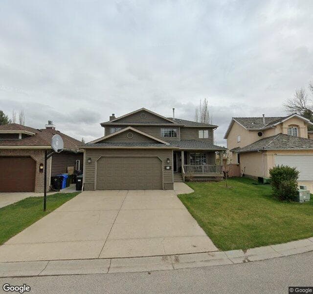 Street view of 34 Evergreen Terrace SW, Calgary