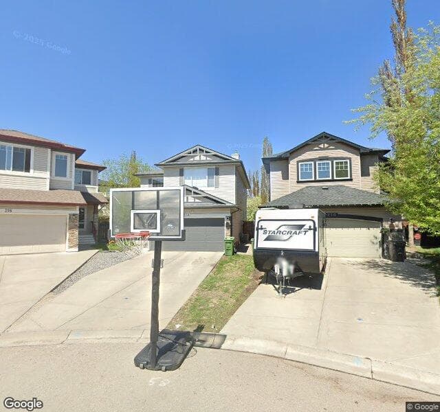 Street view of 214 Panamount Grove NW, Calgary