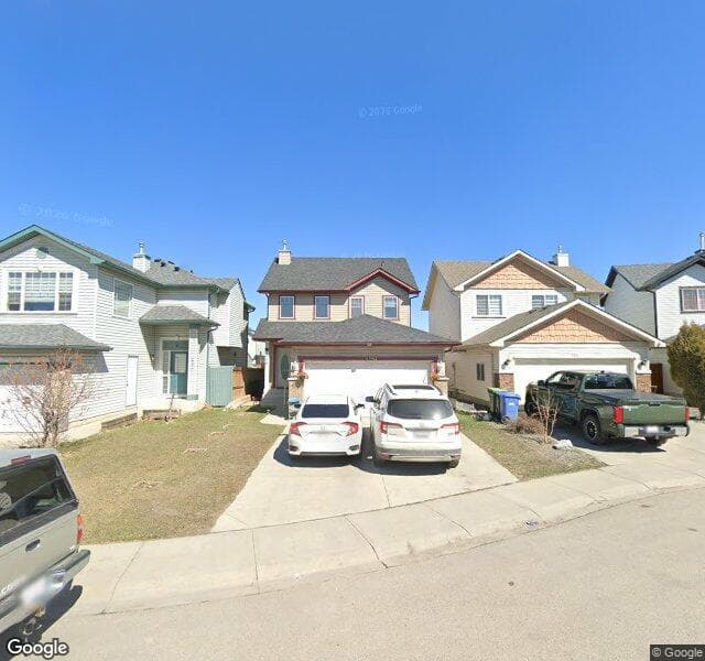 Street view of 258 Saddlefield Place NE, Calgary