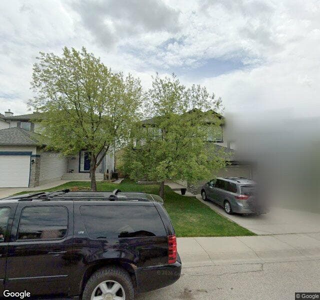 Street view of 109 Rockbluff Place NW, Calgary