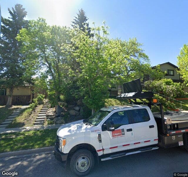 Street view of 8422 Berkley Road NW, Calgary