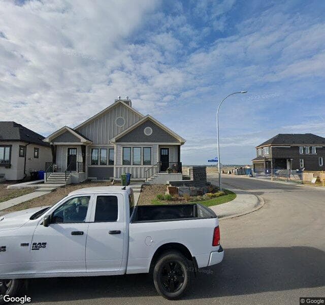 Street view of 734 Mahogany Road SE, Calgary