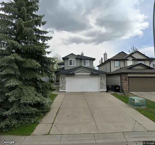 Street view of 218 Chaparral Court SE, Calgary