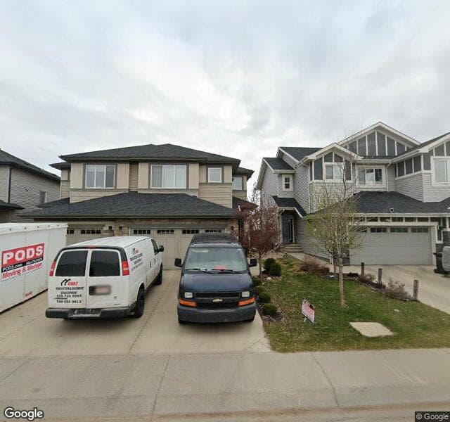 Street view of 8591 Cushing Place SW, Edmonton