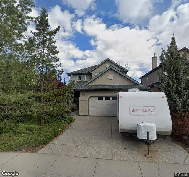 Street view of 107 Cranleigh Green SE, Calgary