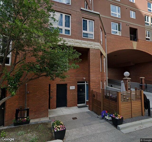 Street view of 7101-400 Eau Claire Avenue SW, Calgary