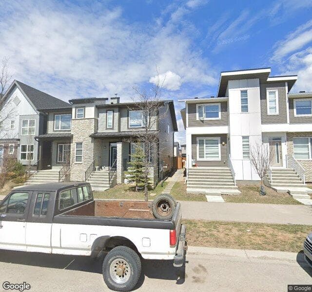 Street view of 166 Livingston Avenue NE, Calgary