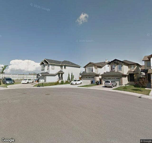 Street view of 376 New Brighton Place SE, Calgary