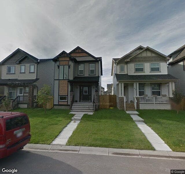 Street view of 51 Skyview Springs Rise NE, Calgary
