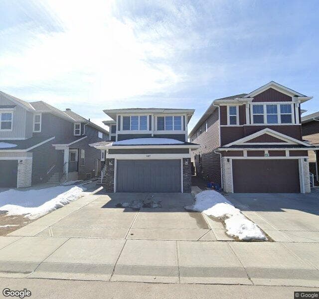 Street view of 107 Red Embers Terrace NE, Calgary