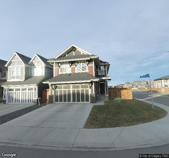 Street view of 76 Masters Terrace SE, Calgary