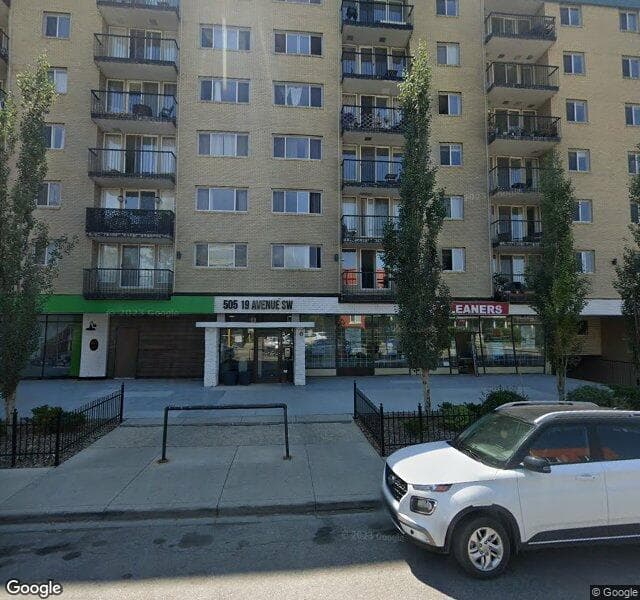 Street view of 206-505 19 Avenue SW, Calgary