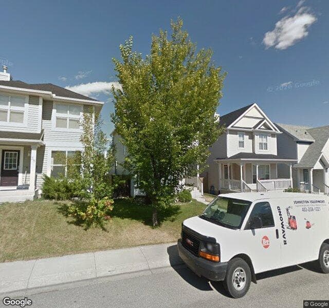 Street view of 34 Tuscany Valley Rise NW, Calgary